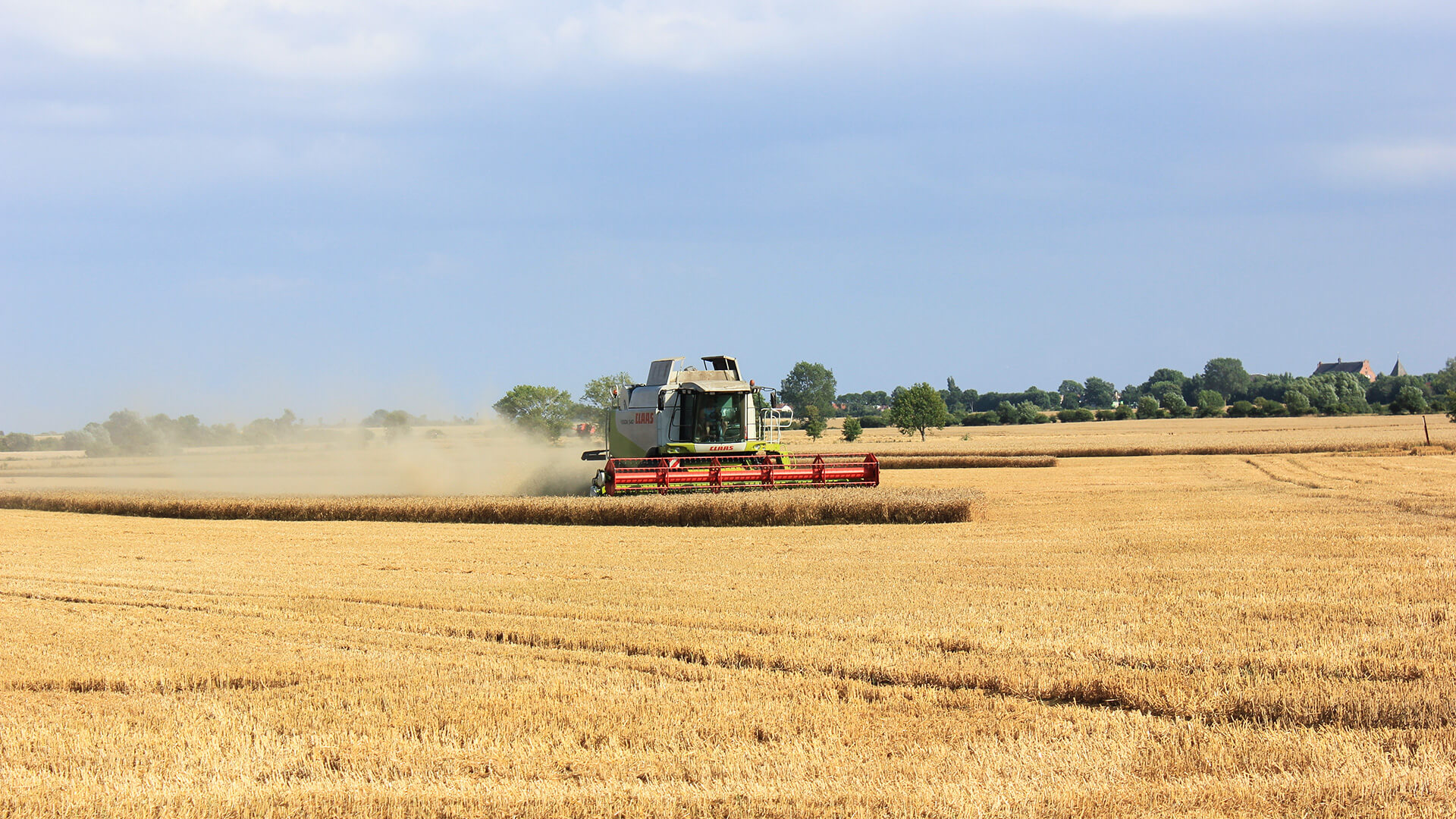 Landarbeit Mähdrescher